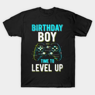 Birthday Boy Level Up Video Game Birthday Party Gift Boys T-Shirt